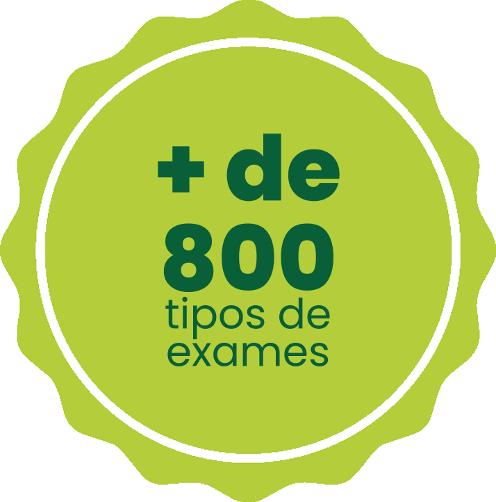 Mais de 800 tipos de exames